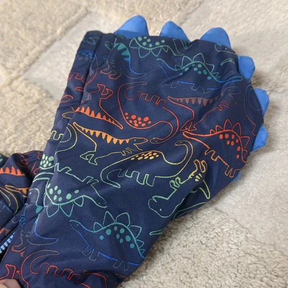 Little Me jacket toddler 2T full zip hooded lined dinosaur print - Picture 6 of 6